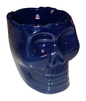 Waterpijp tabakskop skull blauw