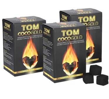 Waterpijpkooltjes Tom Cococha GOLD 26x26x26mm (1kg)