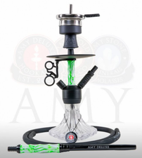 Waterpijp Amy Deluxe Alu Dervish mini clear (43 cm)