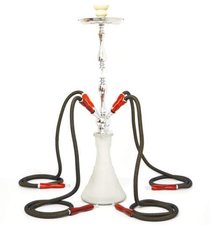 Waterpijp El Qasr 4 slangen (72 cm) wit
