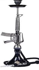 MOB M-16 waterpijp zwart/zilver (85cm)