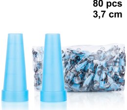Waterpijp hygiëne mondstuk blauw  (80st)