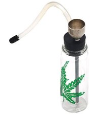 Mini waterpijp wietblad groen (10cm)