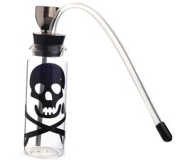Mini waterpijp big skull zwart (10cm)