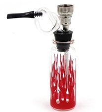 Mini waterpijp rood vlam (10cm)