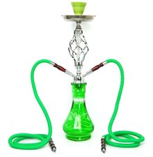 Waterpijp Emirates groen 2 slangen (52cm)   (levertijd maart 2024)