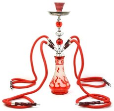 Waterpijp flames 4 slangen rood   (levertijd maart 2024)