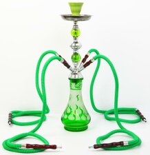 Waterpijp flames 4 slangen groen   (levertijd maart 2024)
