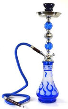 Waterpijp flames 1 slang blauw   (levertijd maart 2024)