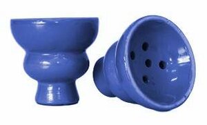 Waterpijp tabakskop blauw klein 