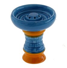Waterpijp tabakskop phunnel blauw/oranje