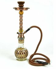 Waterpijp 1 slang café 47cm