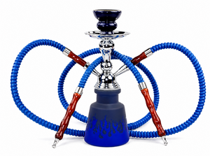 Waterpijp Pyra 2 slangen blauw