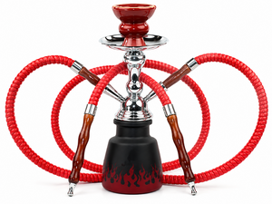 Waterpijp Pyra 2 slangen rood
