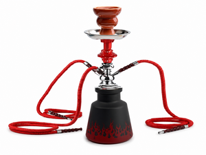 Waterpijp Pyra 3 slangen rood 